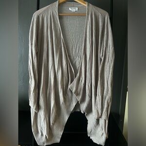 Velvet by Graham & Spencer cotton casual tan knit cardigan